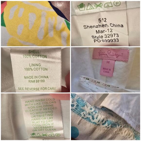 One Shoulder Dress Lilly Pulitzer Minta 32973 Shell Print Plus Size 14 Cotton - Picture 4 of 10